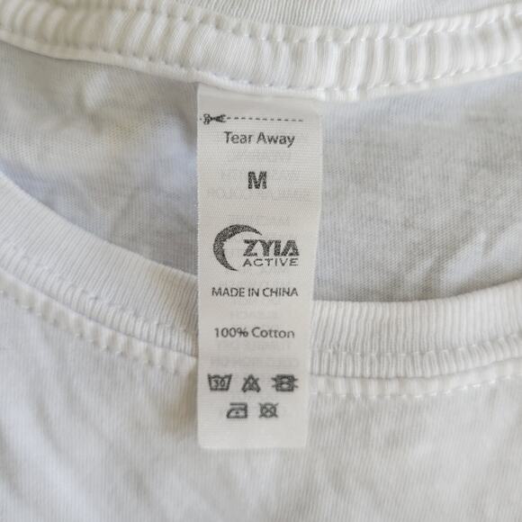 ZYIA Active Light Muscle Tee Size Medium White Gold - Picture 5 of 6